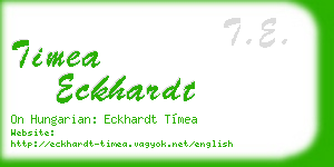 timea eckhardt business card