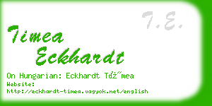 timea eckhardt business card